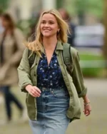 Your Place or Mine 2023 Reese Witherspoon Olive Green Jacket