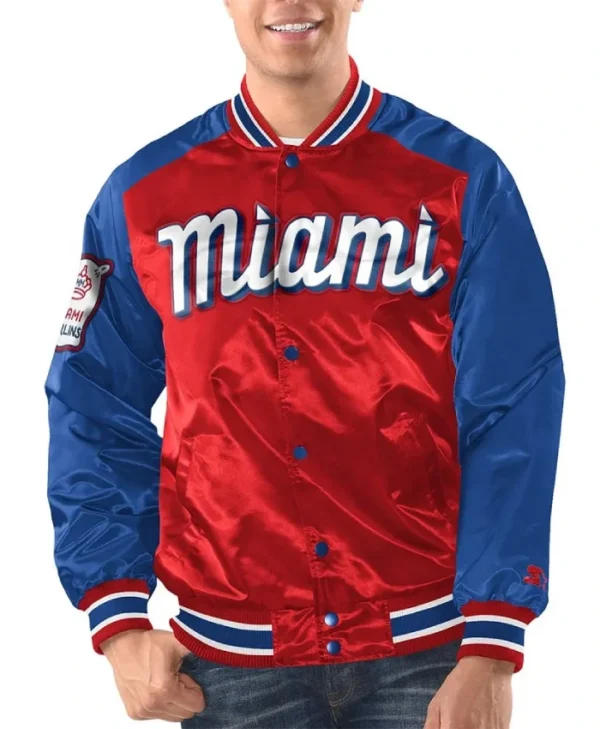Renegade Florida Marlins Red and Blue Jacket