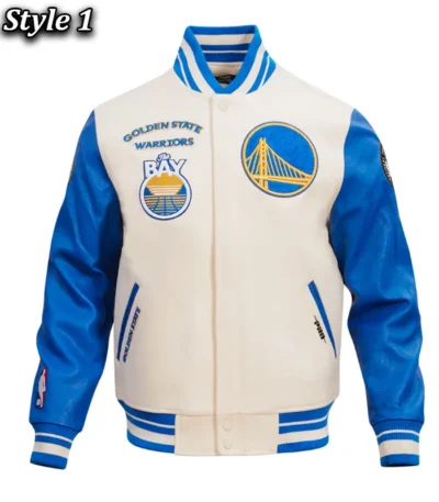 Retro Golden State Warriors Classic Rib Varsity Jacket