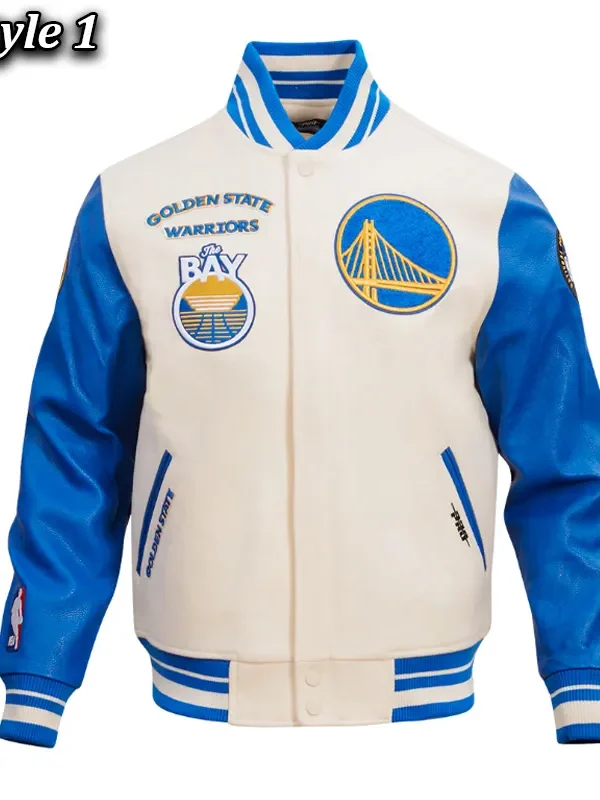 Retro Golden State Warriors Classic Rib Varsity Jacket