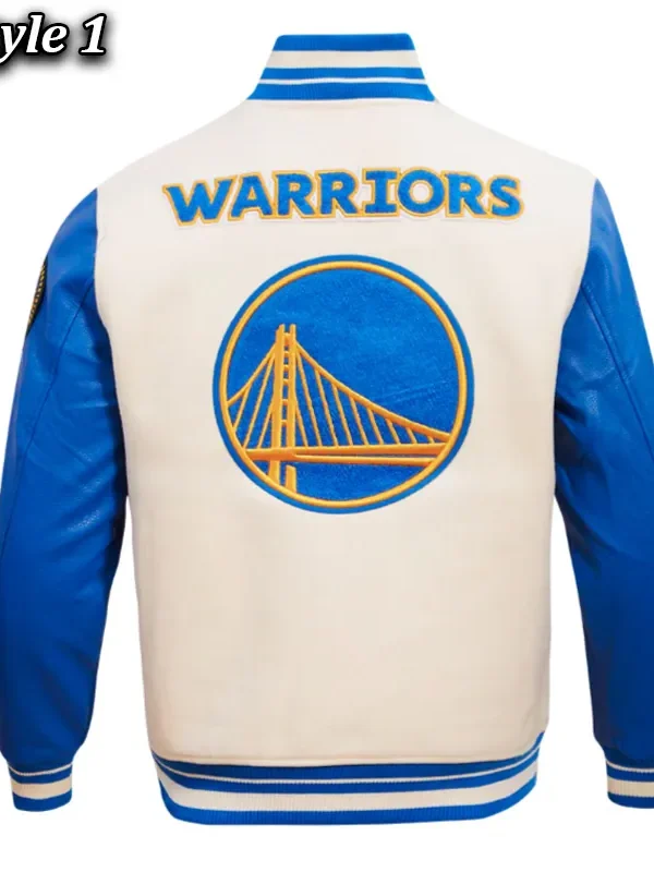 Retro Golden State Warriors Classic Rib Varsity Jacket