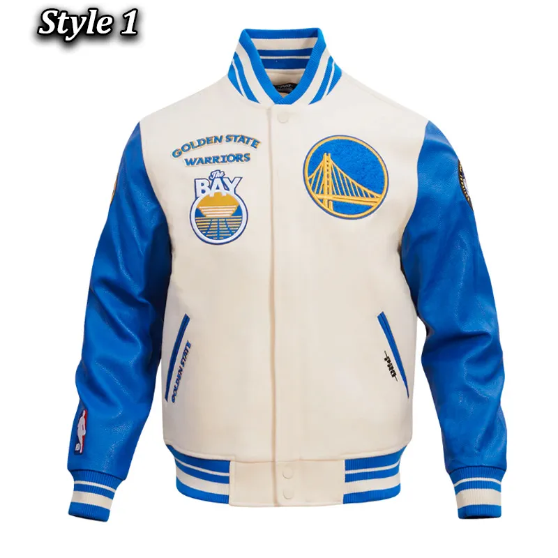 Retro Golden State Warriors Classic Rib Varsity Jacket Retro Golden State Warriors Classic Rib Varsity Jacket