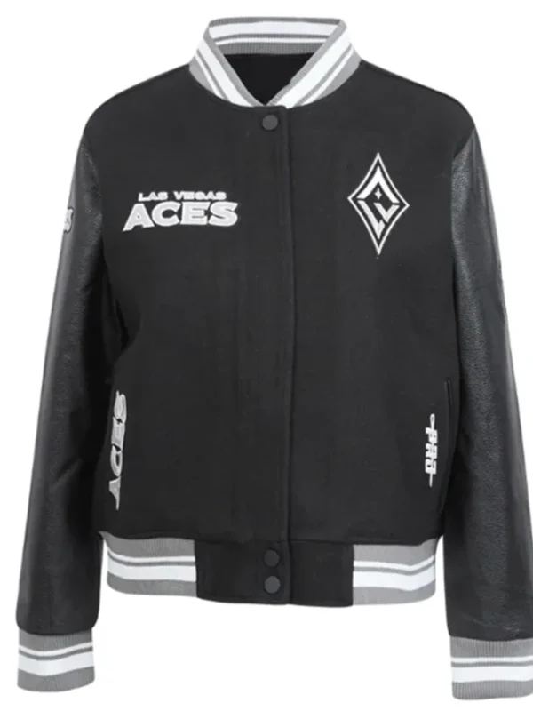 Retro Las Vegas Aces Classics Rib Varsity Jacket