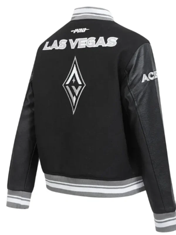 Retro Las Vegas Aces Classics Rib Varsity Jacket