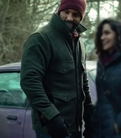 Ricky Whittle American Gods S03 Green Jacket