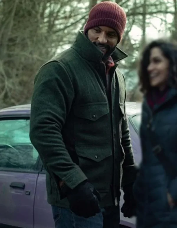 Ricky Whittle American Gods S03 Green Jacket