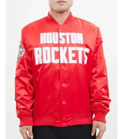 Rockets Big Logo Satin Jacket