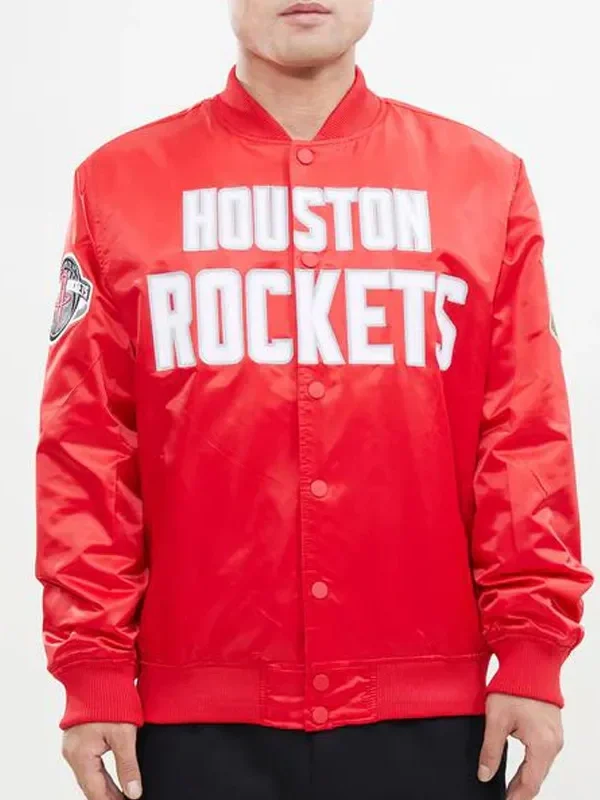 Rockets Big Logo Satin Jacket