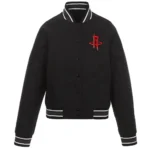 Rockets Black Poly-Twill Jacket