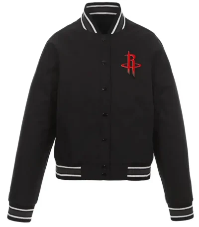 Rockets Black Poly-Twill Jacket