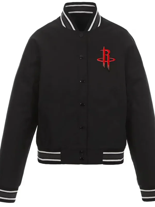 Rockets Black Poly-Twill Jacket