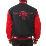 Rockets Black and Red Varsity Wool Jacket