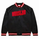 Rockets Lightweight Black Satin Jacket