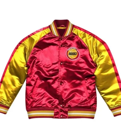 Rockets Red and Gold Varsity Satin Jacket