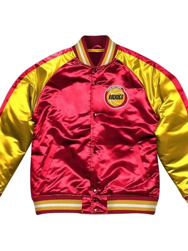 Rockets Red and Gold Varsity Satin Jacket