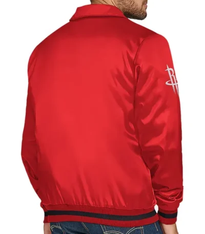 Rockets Stitch Applique Red Satin Jacket