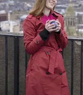 Rose Leslie Vigil S02 Red Trench Coat