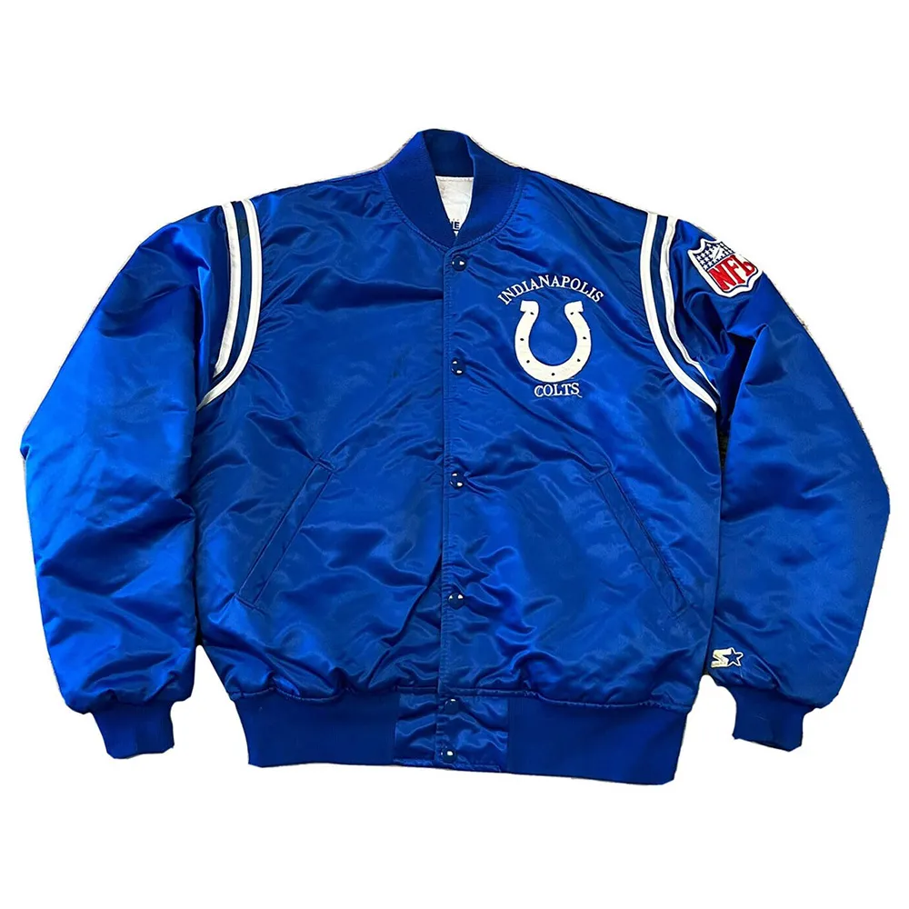 Royal 80s Indianapolis Colts Satin Jacket Royal 80s Indianapolis Colts Satin Jacket