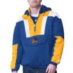 Royal-Gold Golden State Warriors Charger Half-Zip Pullover Jacket