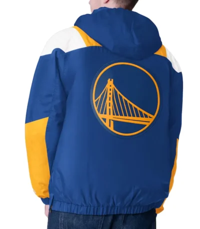 Royal-Gold Golden State Warriors Charger Half-Zip Pullover Jacket