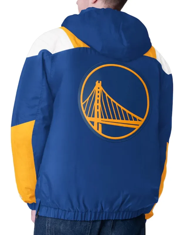 Royal-Gold Golden State Warriors Charger Half-Zip Pullover Jacket