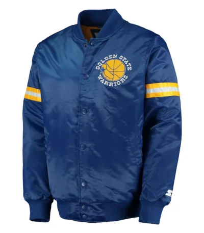 Royal Golden State Warriors Satin Jacket