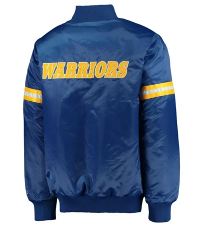 Royal Golden State Warriors Satin Jacket
