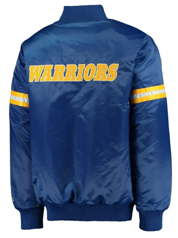Royal Golden State Warriors Satin Jacket
