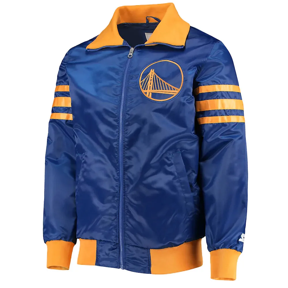 Royal Golden State Warriors The Captain II Satin Jacket Royal Golden State Warriors The Captain II Satin Jacket