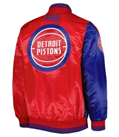 Royal/Red Detroit Pistons Fast Break Satin Jacket