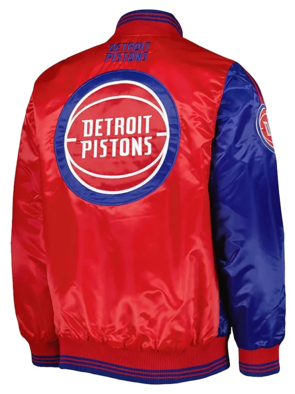 Royal/Red Detroit Pistons Fast Break Satin Jacket
