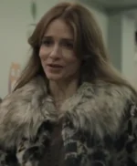Saffron Burrows You S03 Dottie Quinn Leopard Fur Jacket
