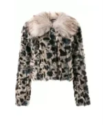 Saffron Burrows You S03 Dottie Quinn Leopard Fur Jacket