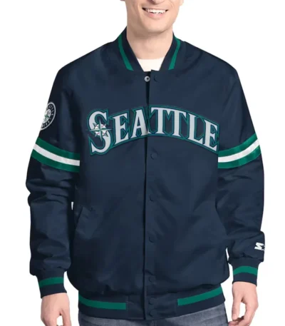 Seattle Mariners Scout Varsity Satin Jacket