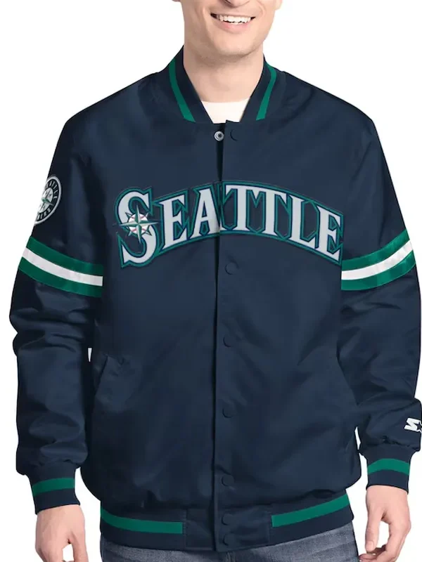 Seattle Mariners Scout Varsity Satin Jacket