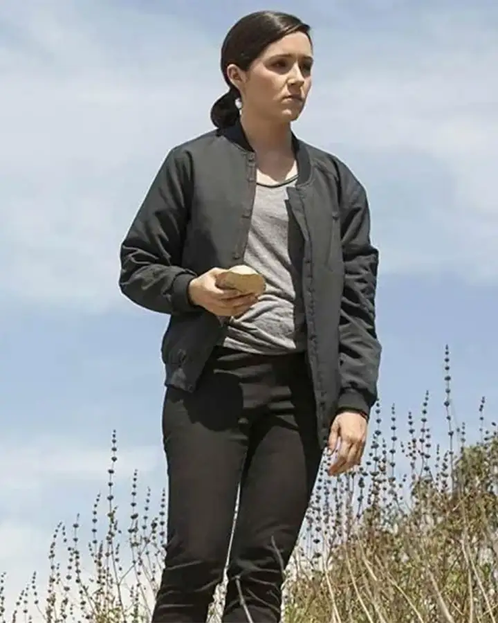 Shannon Woodward Westworld Black Bomber Jacket Shannon Woodward Westworld Black Bomber Jacket