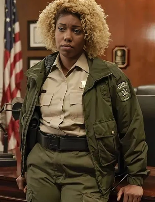 Sheriff Josie Miller Will Trent Green Satin Jacket Sheriff Josie Miller Will Trent Green Satin Jacket