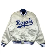 Silver Kansas City Royals Satin Jacket