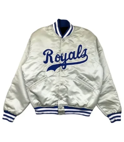 Silver Kansas City Royals Satin Jacket