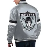 Silver Las Vegas Raiders Gridiron Classics Home Game Satin Jacket