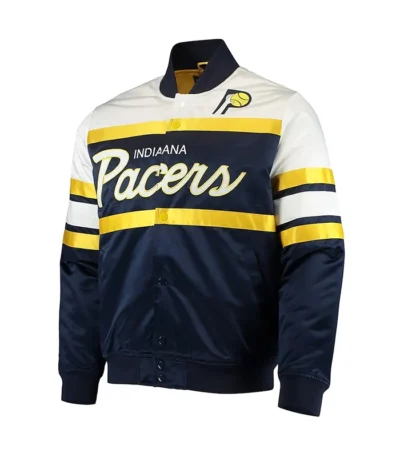 Special Script Indiana Pacers Navy Varsity Jacket