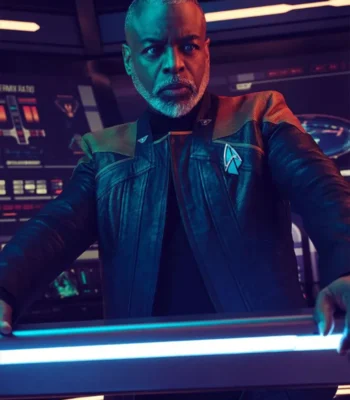 Star Trek Picard Geordi La Forge Leather Jacket