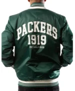Starter Bay Packers Green Satin Jacket