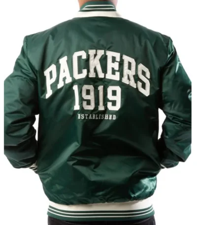 Starter Bay Packers Green Satin Jacket