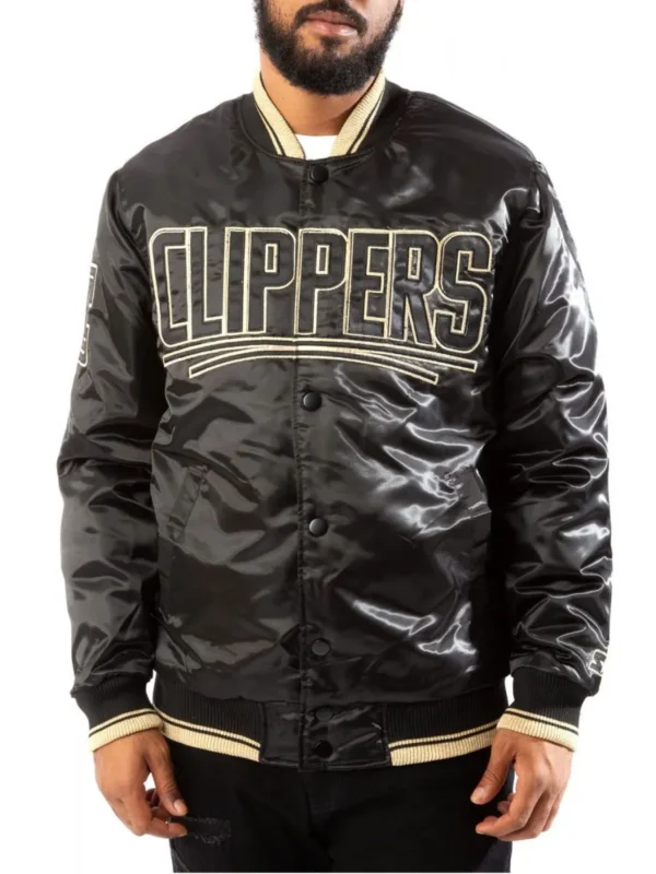Starter Bomber LA Clippers Black/Gold Jacket