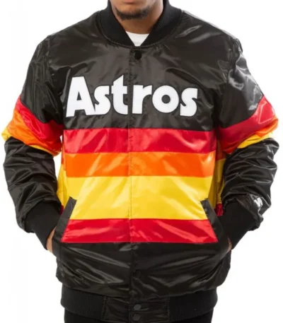 Houston Astros Color-Block Starter Satin Jacket