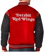 Starter Detroit Red Wings Satin Red and Black Varsity Jacket