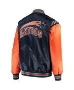 Navy/Orange Enforce Houston Astros Varsity Satin Jacket