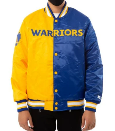Starter Golden State Warriors Bomber Satin Jacket