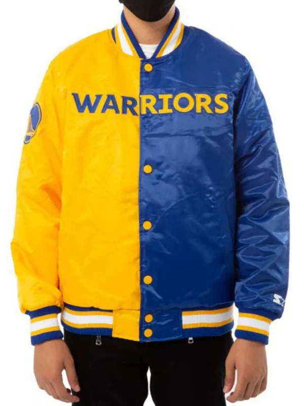 Starter Golden State Warriors Bomber Satin Jacket